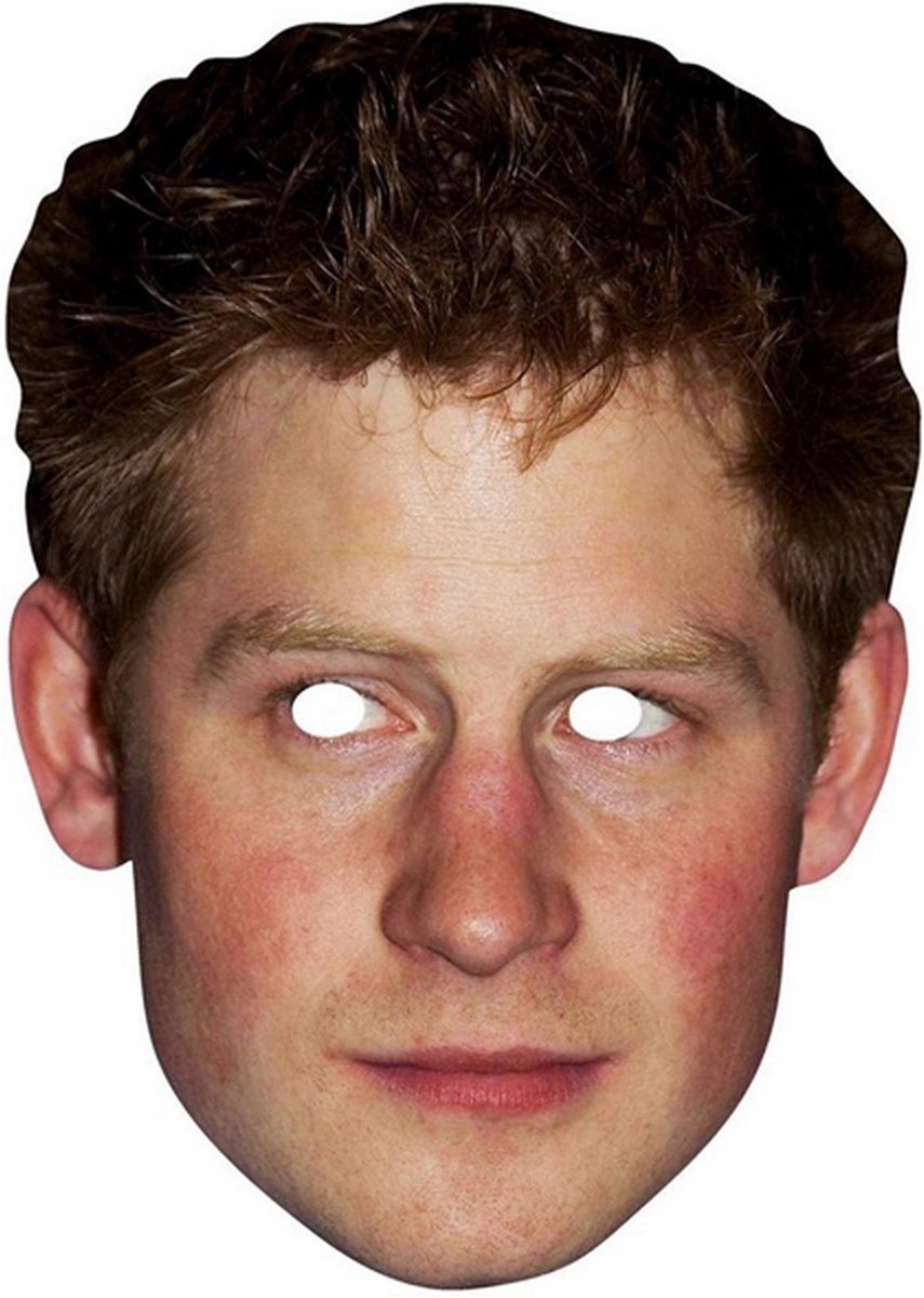 Star Cutouts Prince Harry Celebrity Face Mask (Multicoloured)