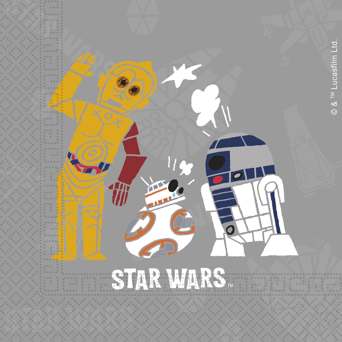 20 papieren Star Wars Forces™ servetten - Feestdecoratievoorwerp