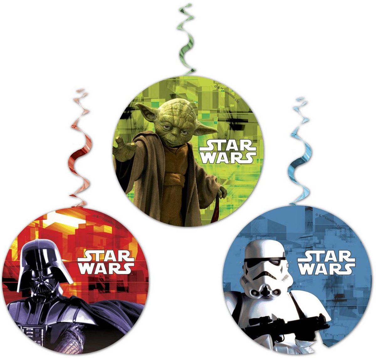 3 Star Wars™ hangversieringen - Feestdecoratievoorwerp