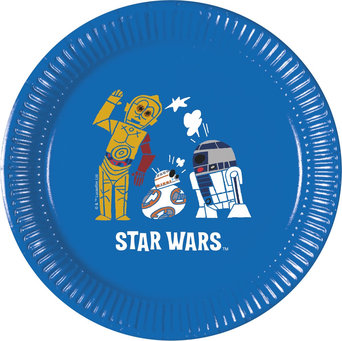 8 kartonnen Star Wars Forces™ bordjes - Feestdecoratievoorwerp