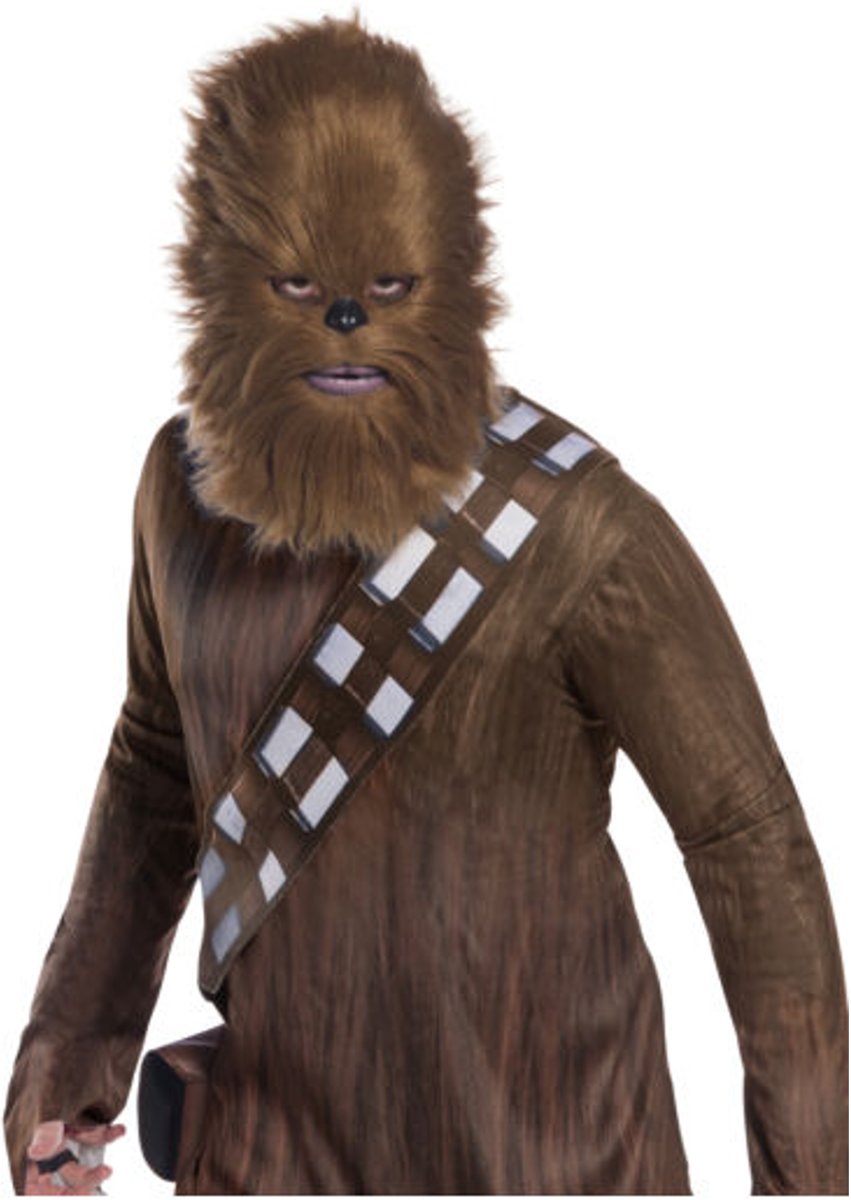 Chewbacca™ Star Wars masker met bont voor volwassenen - Verkleedmasker