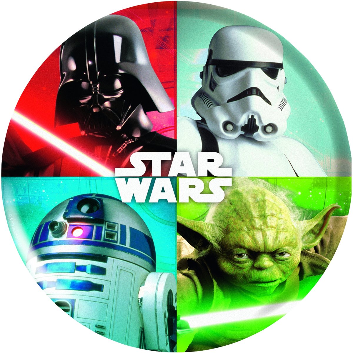 Plastic melamine Star Wars™ bord - Feestdecoratievoorwerp