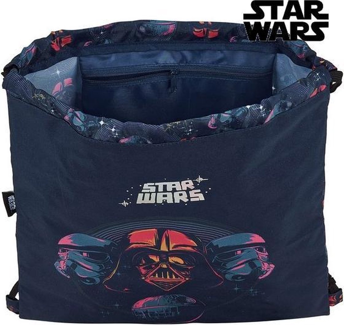 Rugtas met Koordjes Star Wars Death Star Donkerblauw