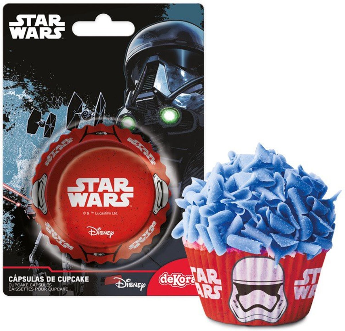 Set van 50 cupcake vormpjes Star Wars™ - Feestdecoratievoorwerp