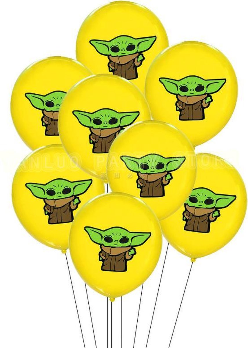 Star Wars Ballonnen - Verjaardag Versiering - Baby Yoda - Darth Vader - Mandalorian - 10 stuks