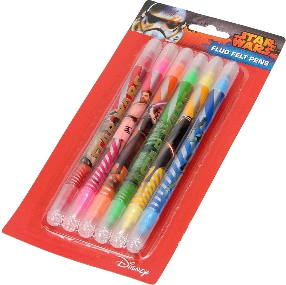 Star Wars Fluo Felt Pens Stiften 6 stuks