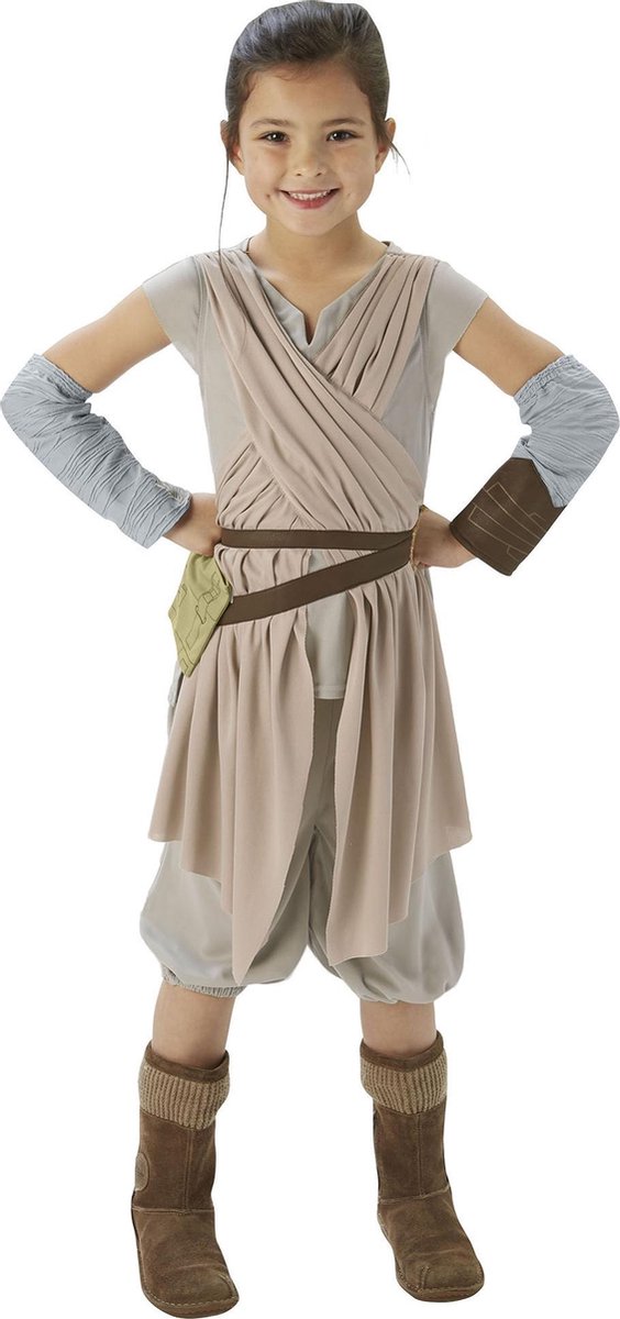 Star Wars Girls Rey Deluxe Costume (Brown)