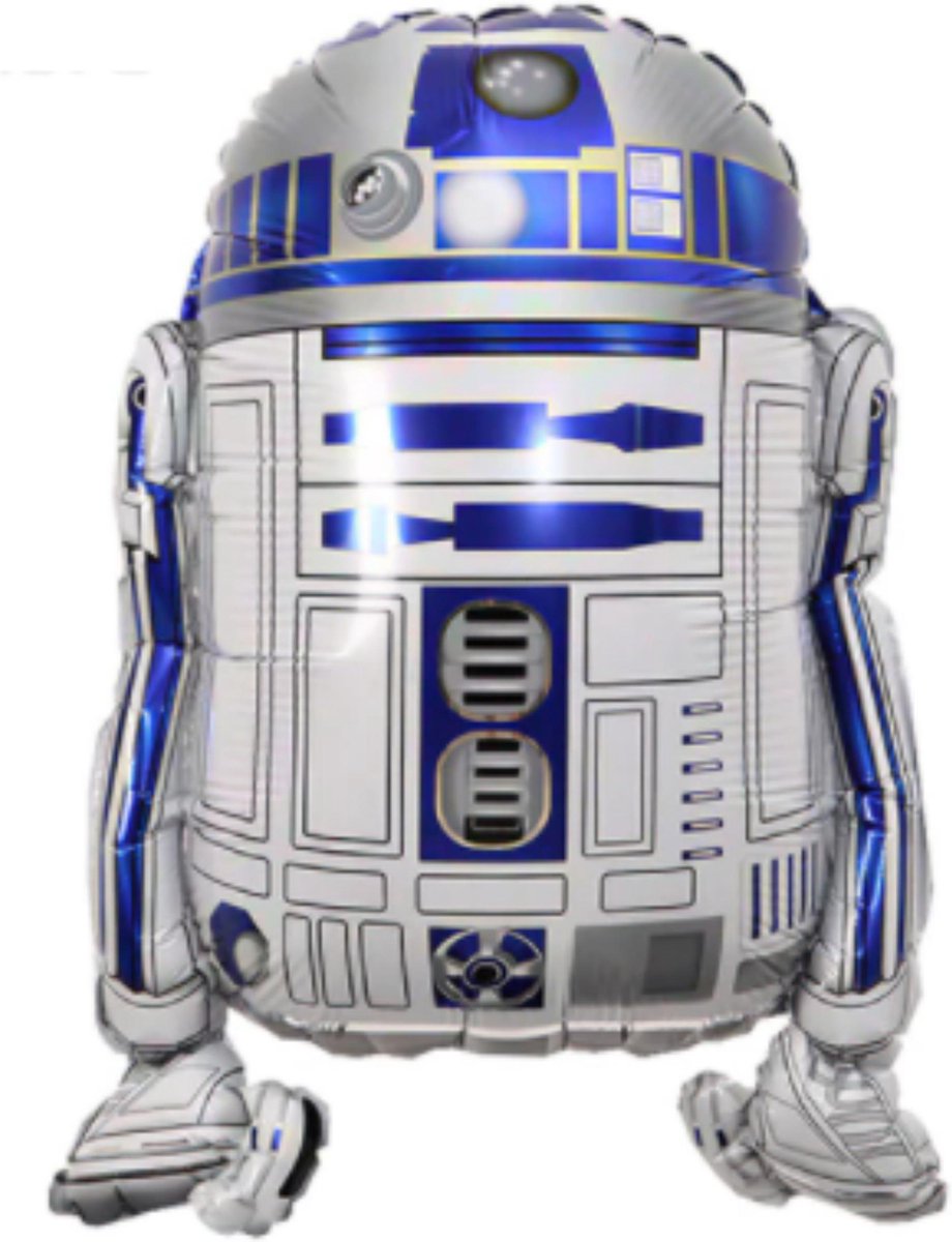 Star Wars R2D2 Ballon - Ballonnen Verjaardag - Robot - Baby Yoda Darth Vader - R2-D2 - 60 x 50 cm