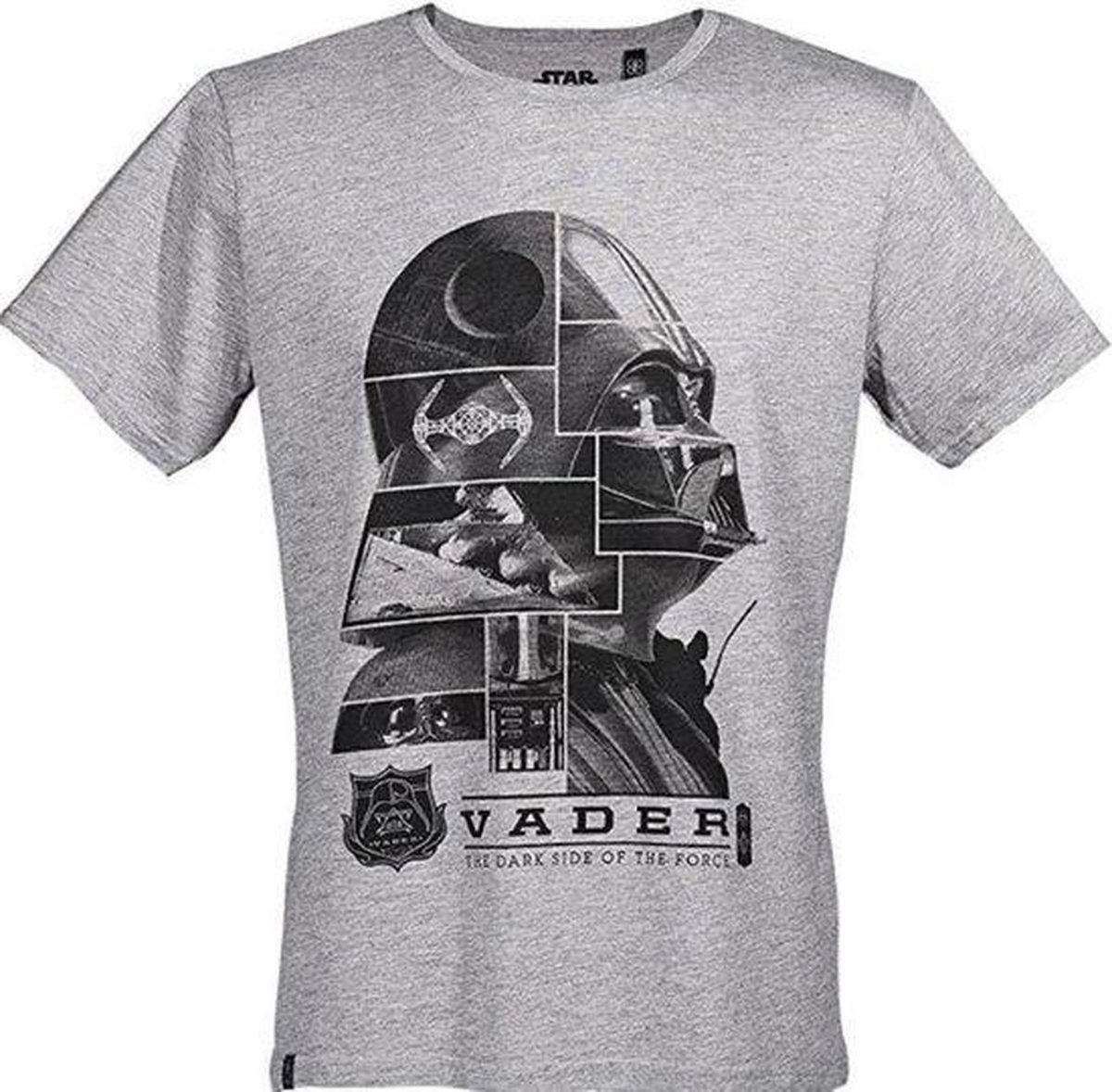 T-Shirt Star Wars Vader: The Dark Side of the Force - Wit - Maat 3XL