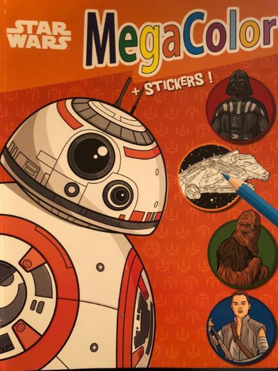 kleurboek star wars met stickers mega kleurboek vol met star wars kleurplaten