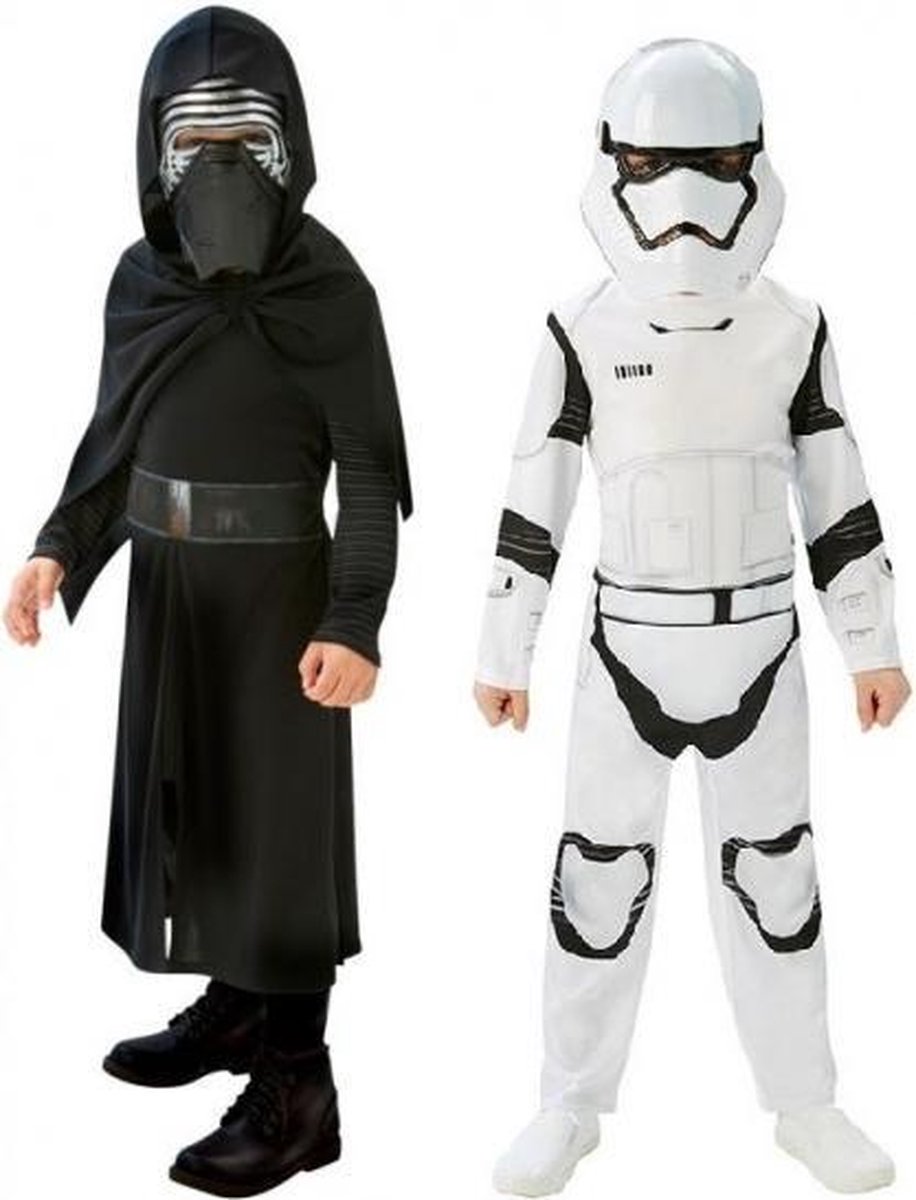 kostuums Star Wars - Kylo Ren en Stormtrooper maat 116/128