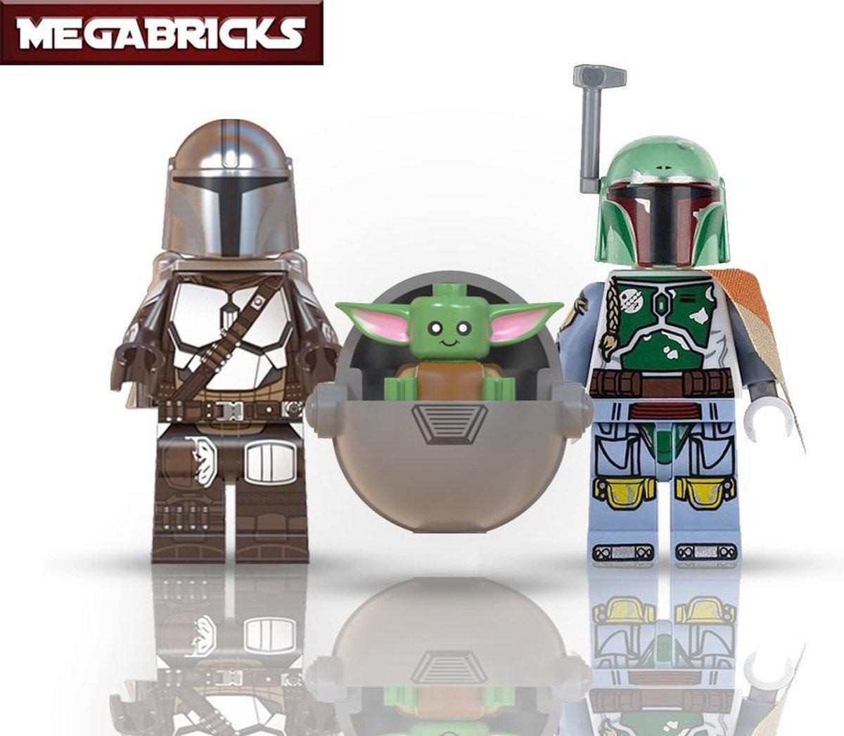 Megabricks the mandalorian / alternatief voor lego / Boba fett Mando Baby yoda / alternatief voor lego star wars speelgoed battle pack