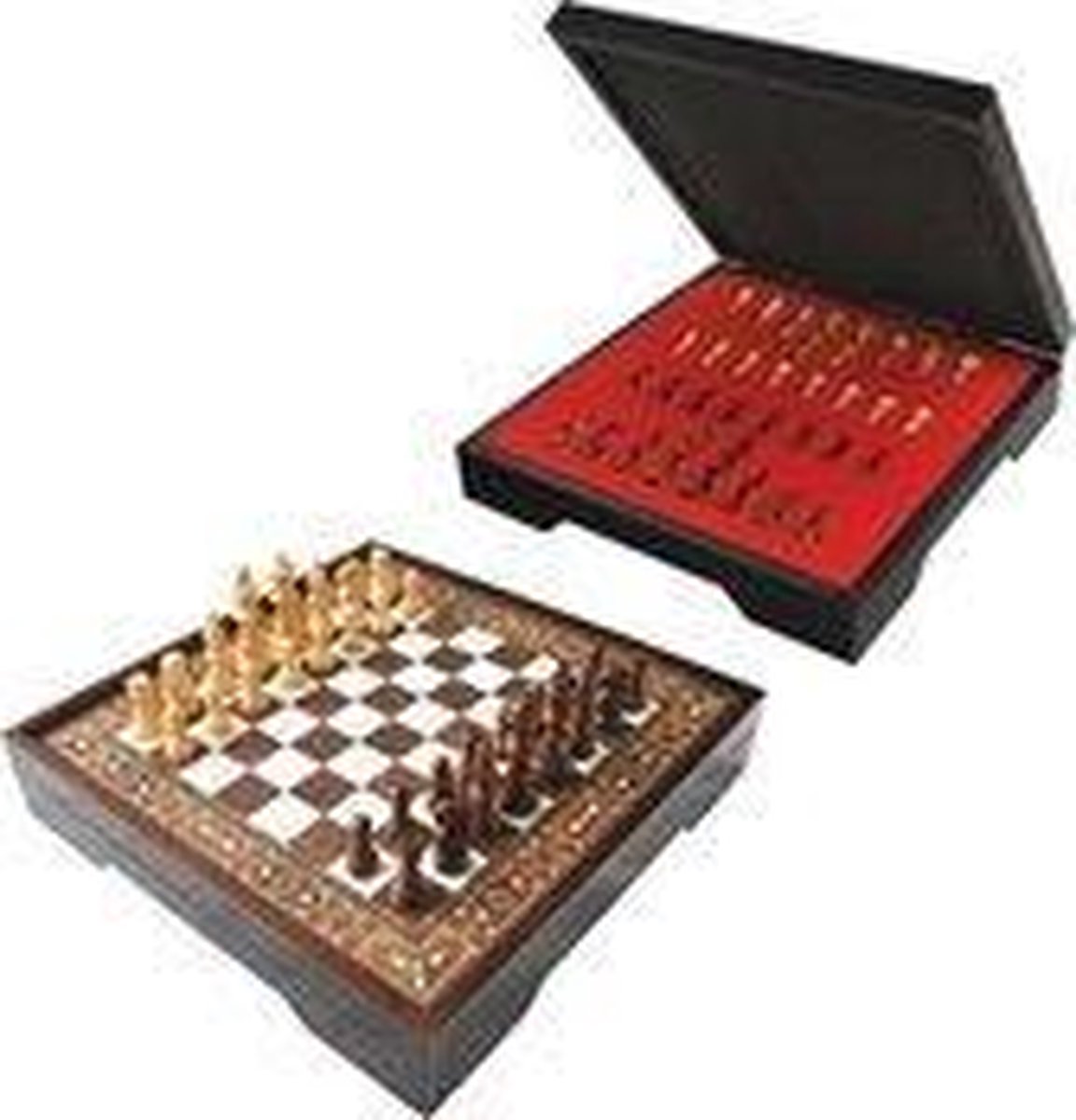 Schaakspel - Schaakbord - Schaakset - Compleet met schaakstukken - Groot schaakbord - Schaken - Chess - 40 x 40 x 8 cm