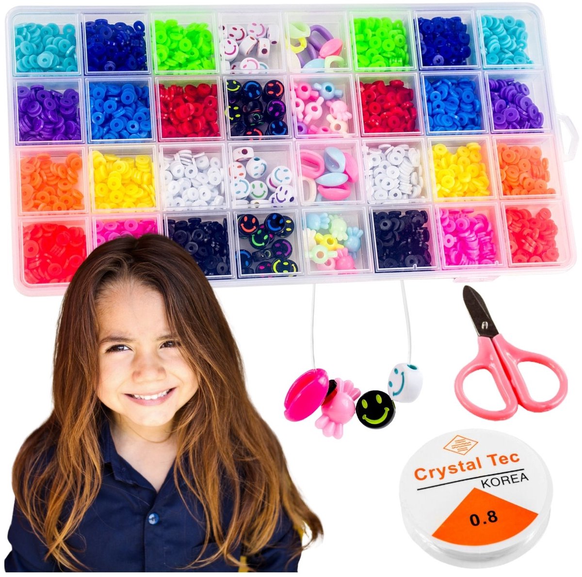   - Creatieve Armbanden Maakt Set - Bijna 3000 Elementen - Transparante Opberger - Geschikt Voor Kinderen