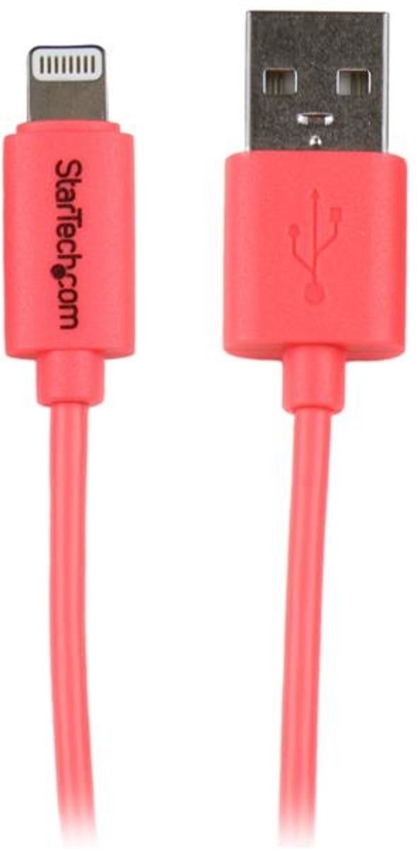 StarTech.com 1 m roze Apple 8-polige Lightning-connector-naar-USB-kabel