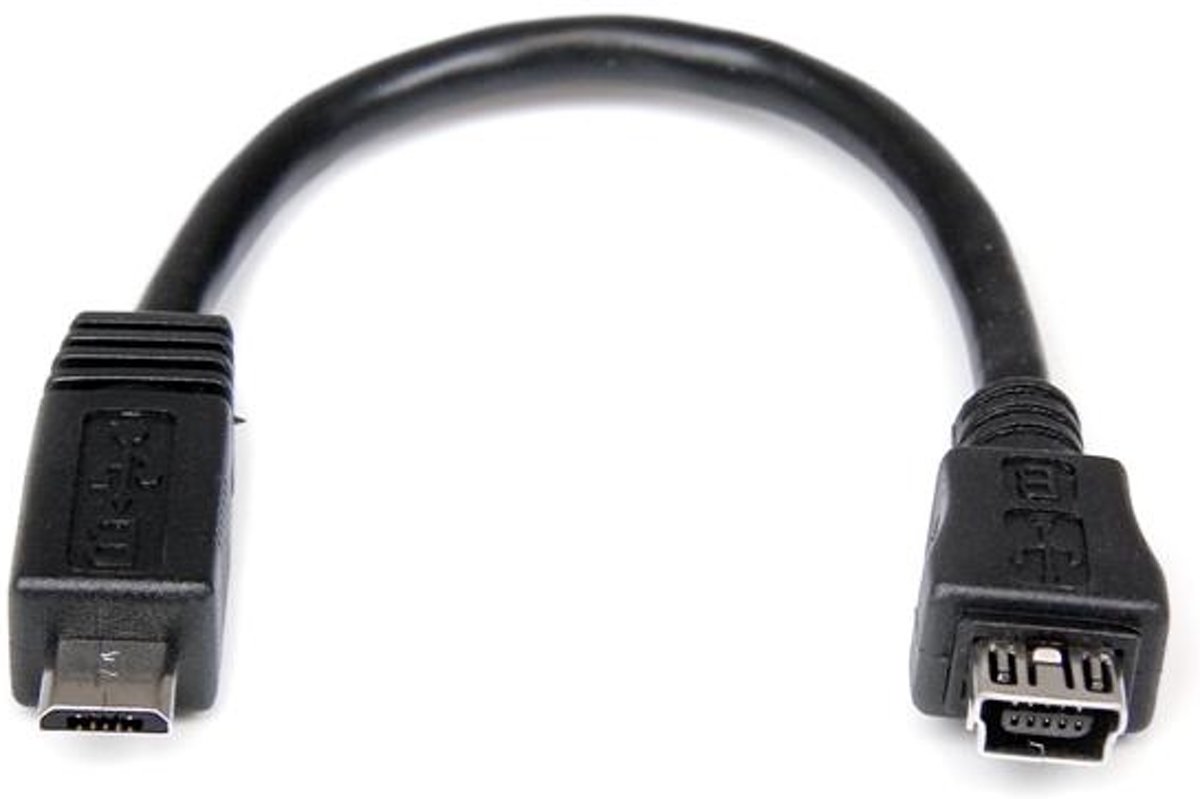 StarTech.com 15cm Micro USB naar Mini USB Verloopkabel M/F