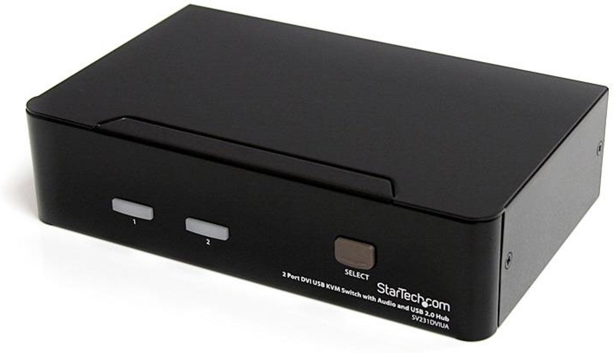 StarTech.com 2-poort DVI USB KVM-switch met Audio en USB 2.0-hub