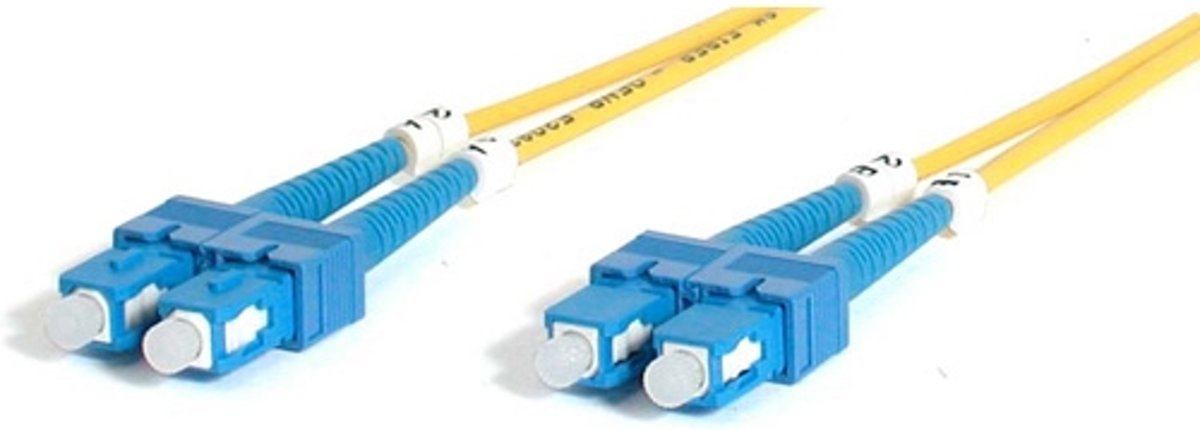 StarTech.com 2m Singlemode Duplex Fiber Cable SC-SC 2m Geel Glasvezel kabel