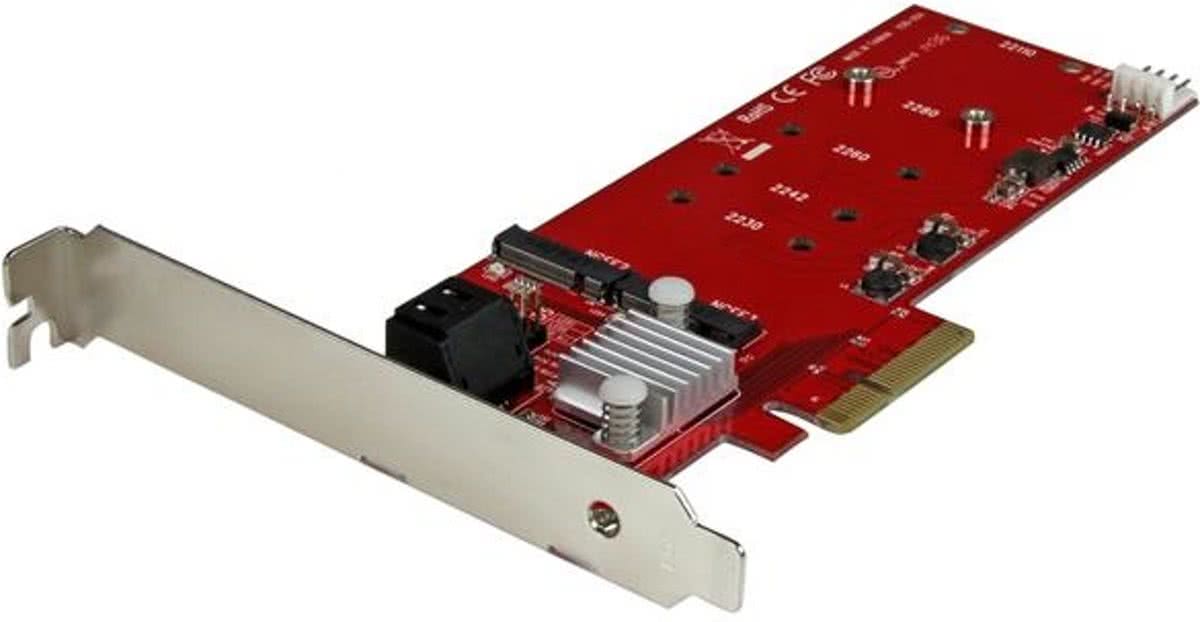 StarTech.com 2x M.2 NGFF SSD RAID controller kaart met 2x SATA III poorten PCIe