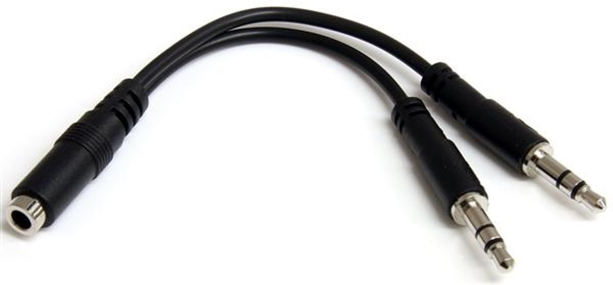 StarTech.com 3,5mm 4-pins naar 2x 3-pins 3,5mm Headset Verloopkabel F/M