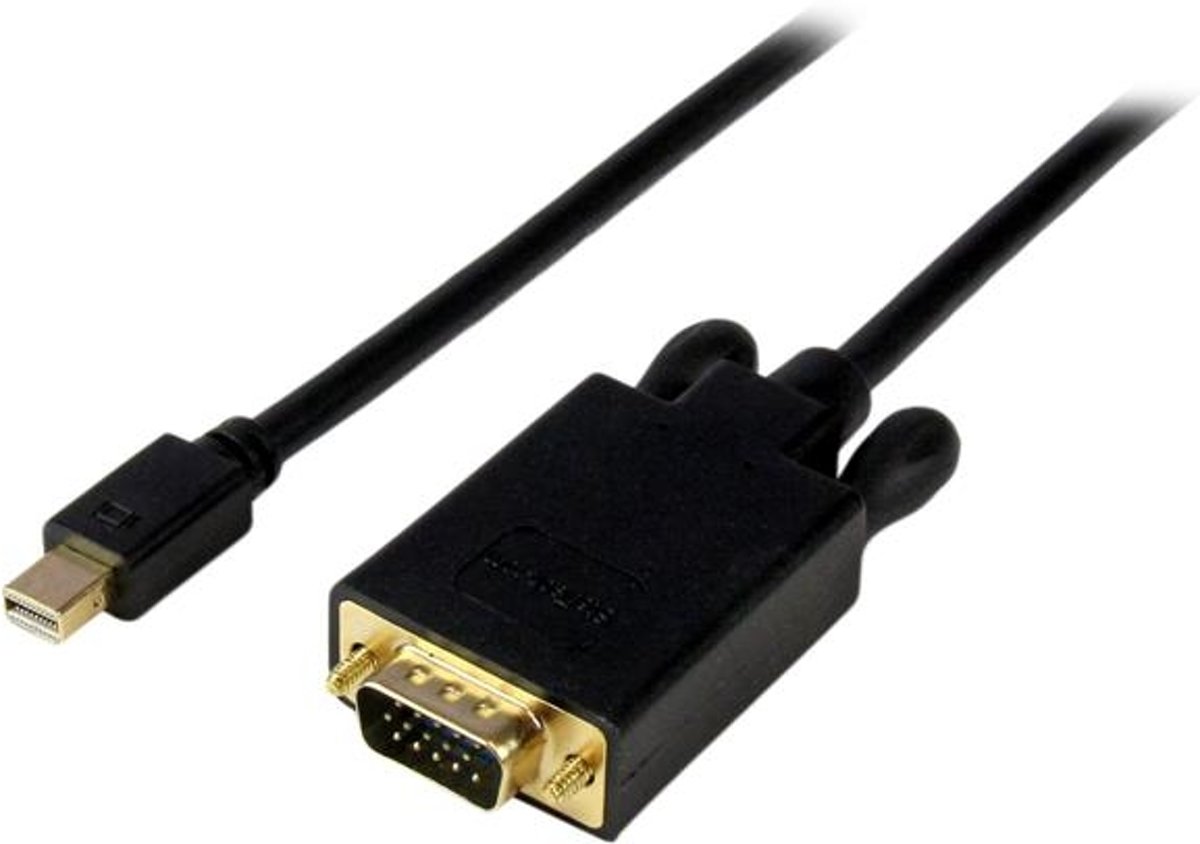 StarTech.com 3 m lange Mini DisplayPort-naar-VGA-adapterconverterkabel mDP naar VGA 1920x1200 zwart