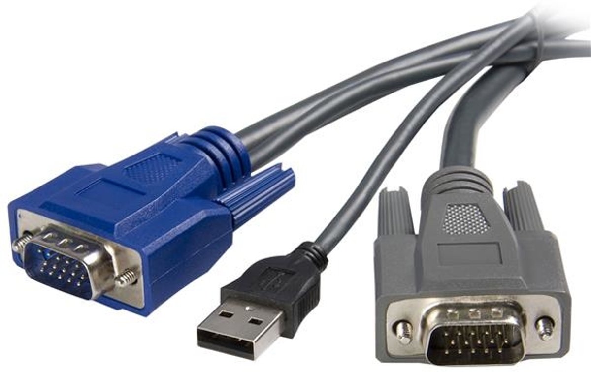 StarTech.com 3m ultradunne 2-in-1 USB VGA KVM-kabel