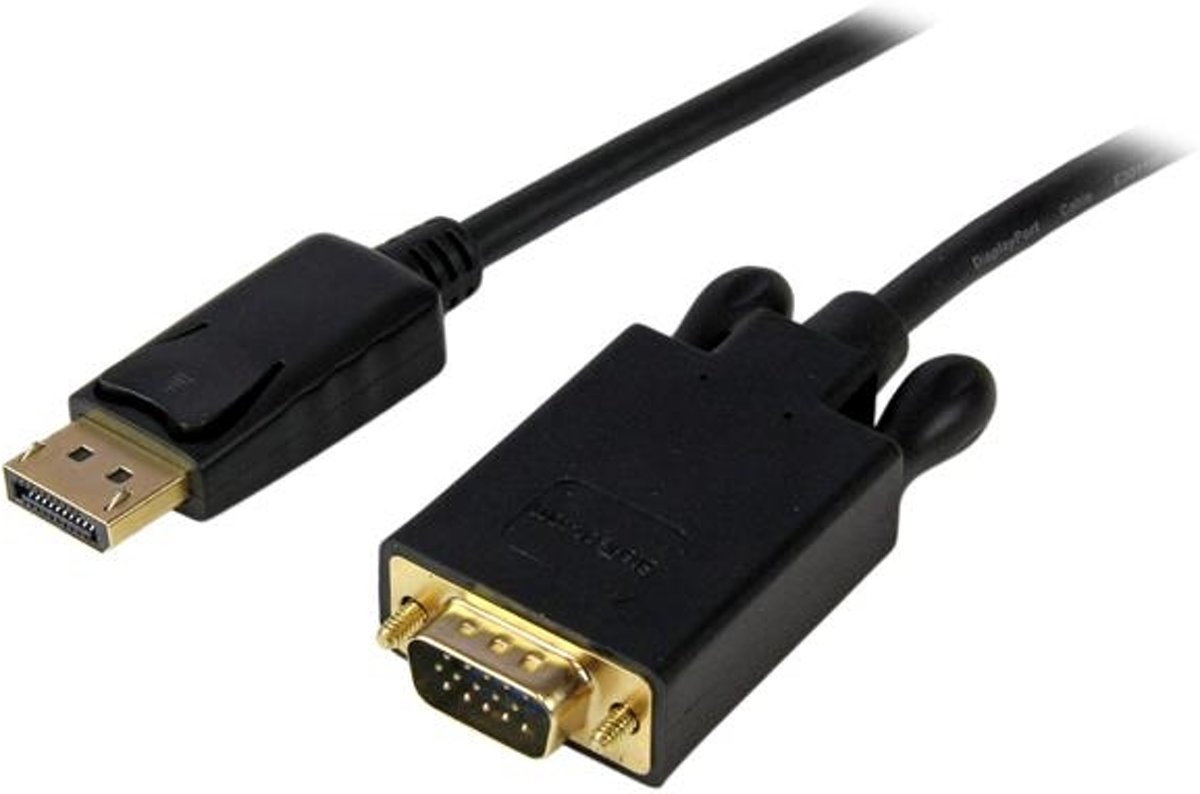 StarTech.com 4,5 m lange DisplayPort-naar-VGA-adapterconverterkabel DP naar VGA 1920x1200 zwart