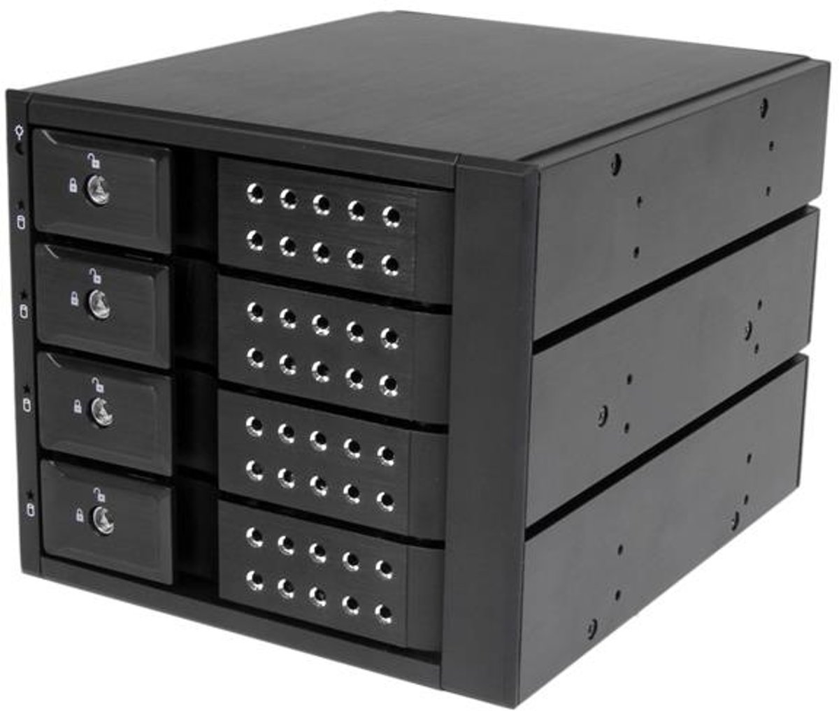 StarTech.com 4-bay aluminium trayless hot-swappable mobile rack backplane voor 3,5 inch SAS II/SATA III 6 Gbps HDD