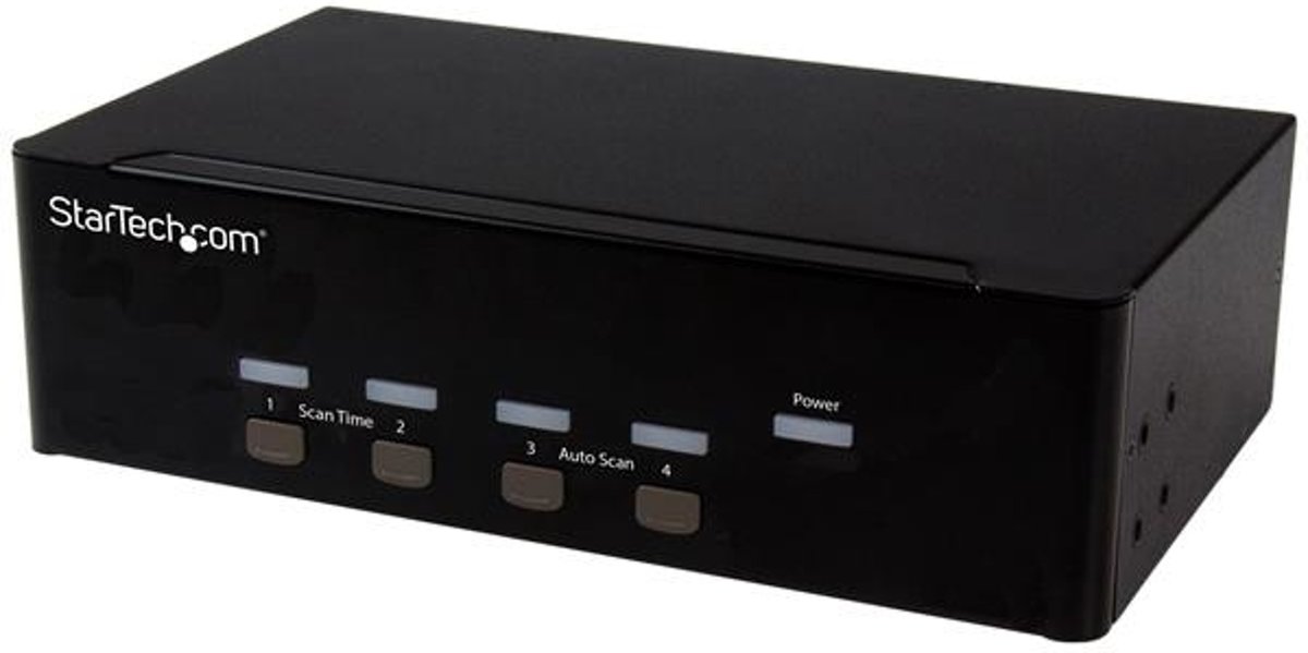 StarTech.com 4 poorts KVM switch met dubbele VGA 2 poorts USB 2.0 hub