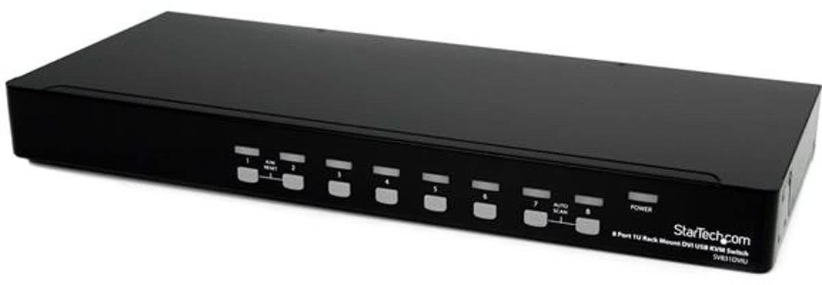 StarTech.com 8-poort 1U-Rack DVI USB KVM-switch