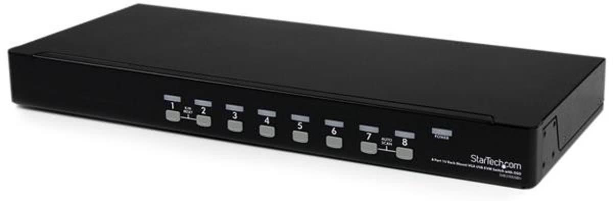 StarTech.com 8-poort 1U-Rack USB KVM-switch met OSD