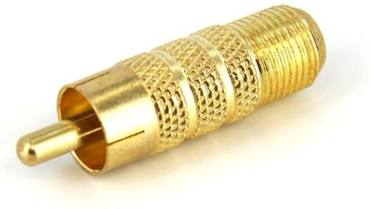 StarTech.com RCA to F Type Coaxial Adapter, M/F 1x RF F-pin 1x RCA Geel kabeladapter/verloopstukje