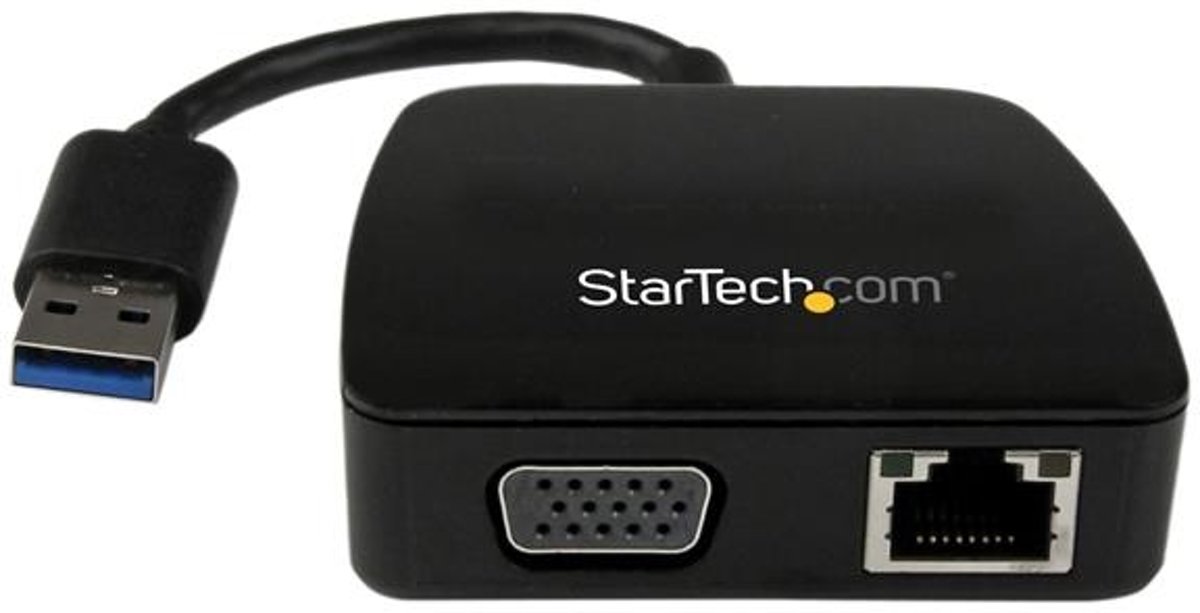 StarTech.com Universeel USB 3.0 laptop mini-docking station met VGA, GbE USB 3.0 gigabit Ethernet-adapter NIC met VGA