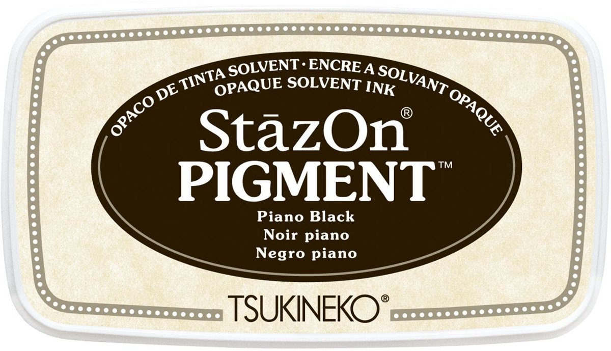 Stazon - Pigment Stempelkussen - Piano Black - 1 stuks