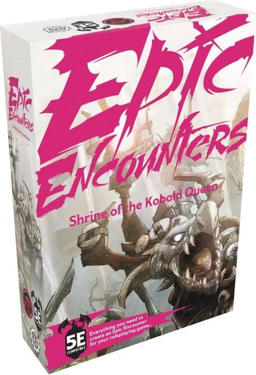 Epic Encounters - Shrine of the Kobolt Queen - Dungeons and Dragons 5e - Adventure set, miniatures, DM Guide, Tokens, Dubbelzijdige Playmat