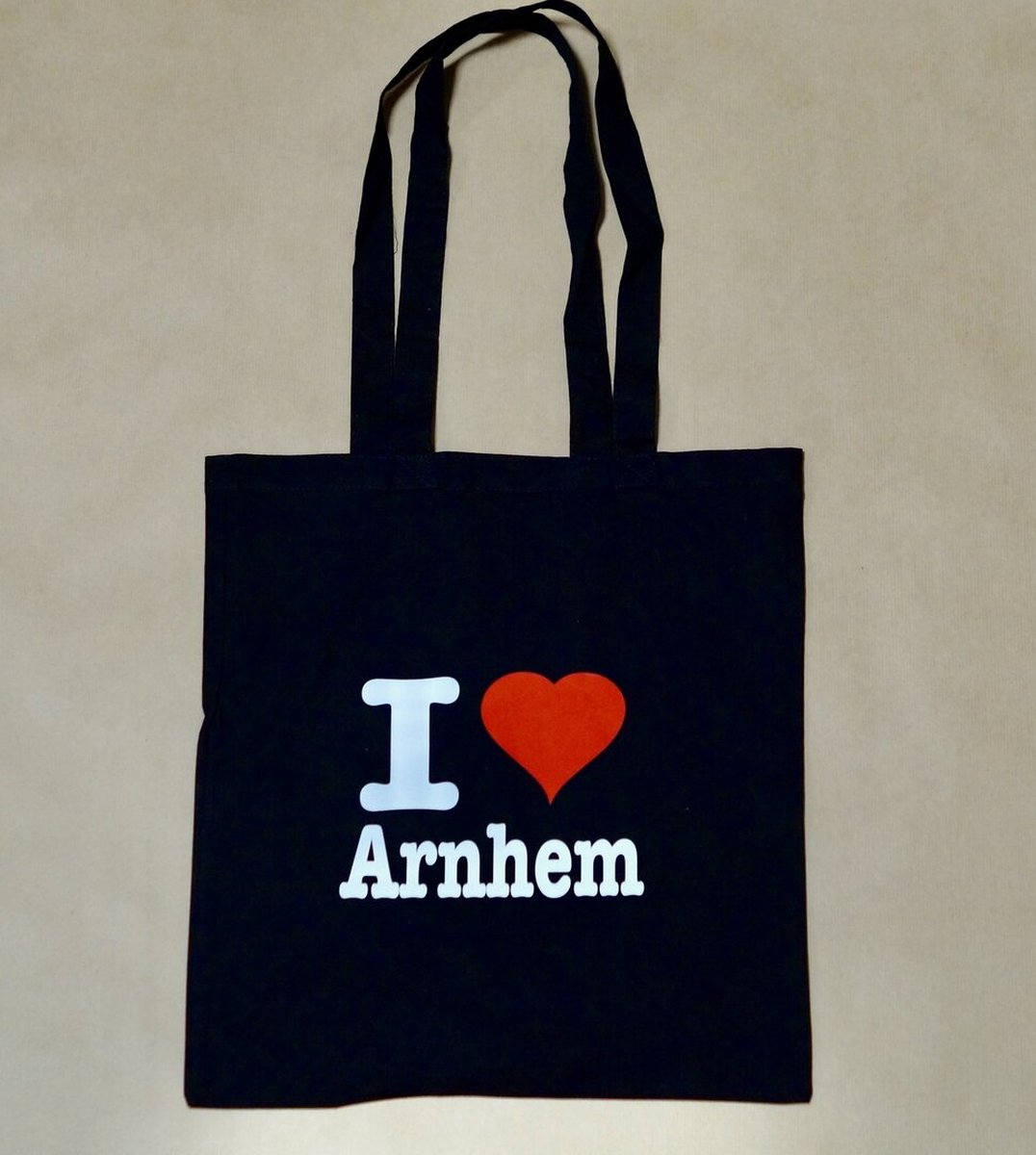 Arnhem Tas I Love Arnhem zwart katoen