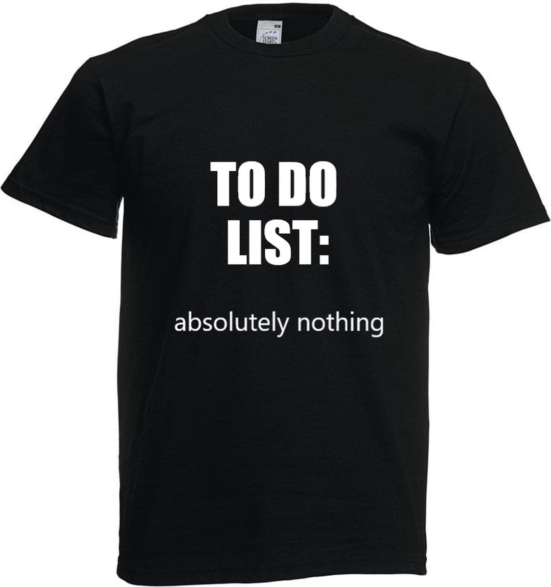 Grappig T-shirt - To do list - maat 4XL - het kadoshoppie