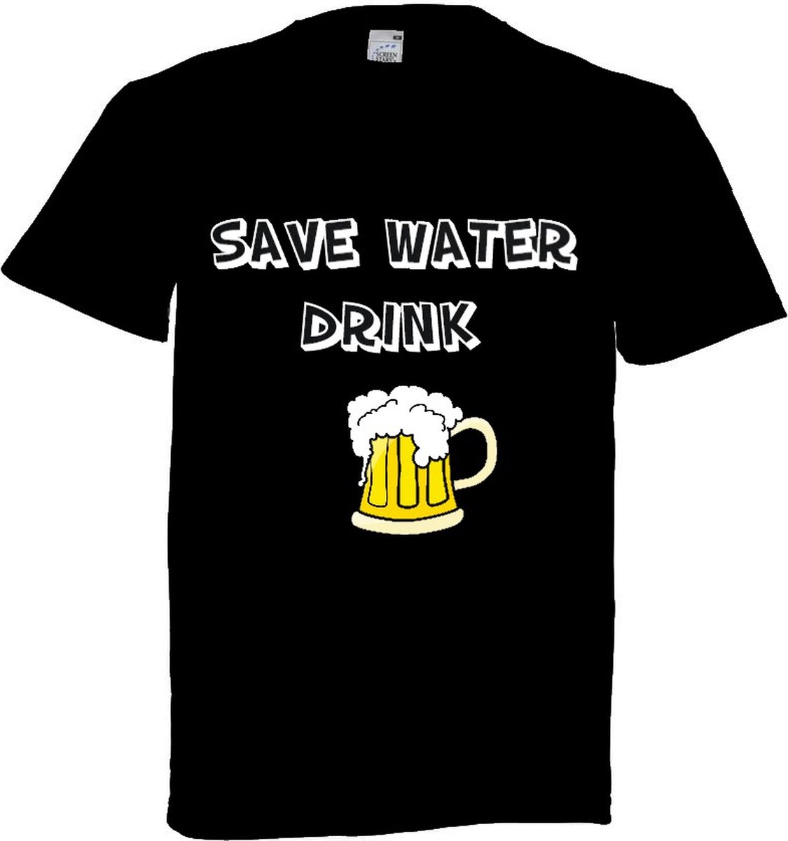 T-shirt maat 5XL - save water drink beer - bier - grappig t-shirt