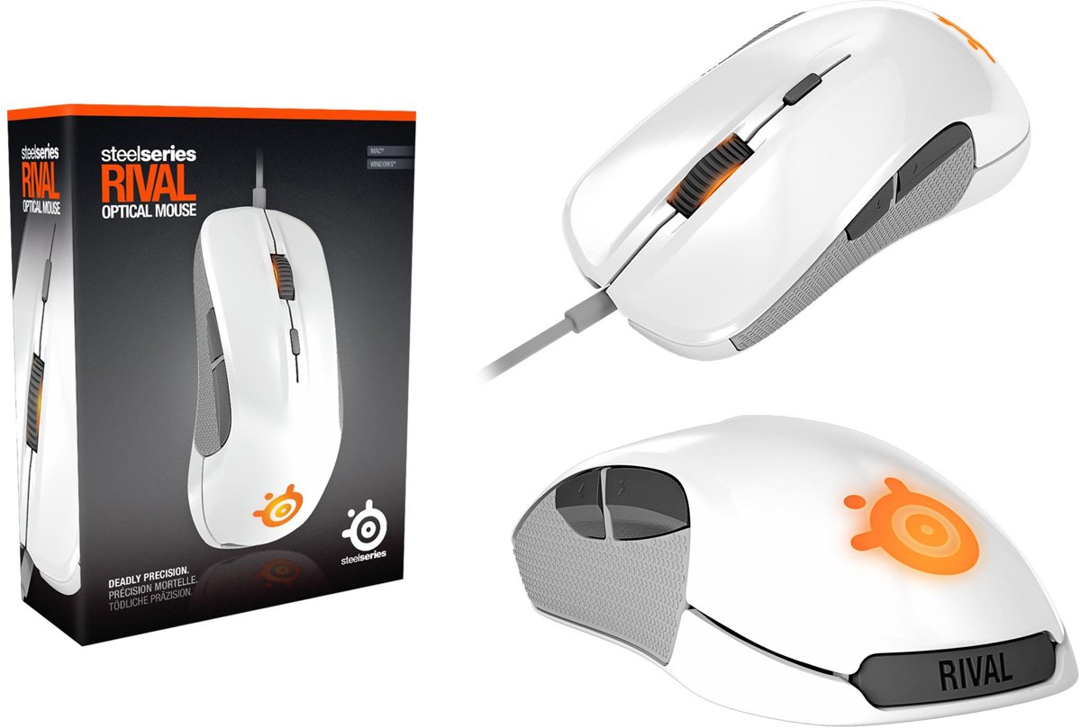 SteelSeries, Rival Optical Mouse (Wit)