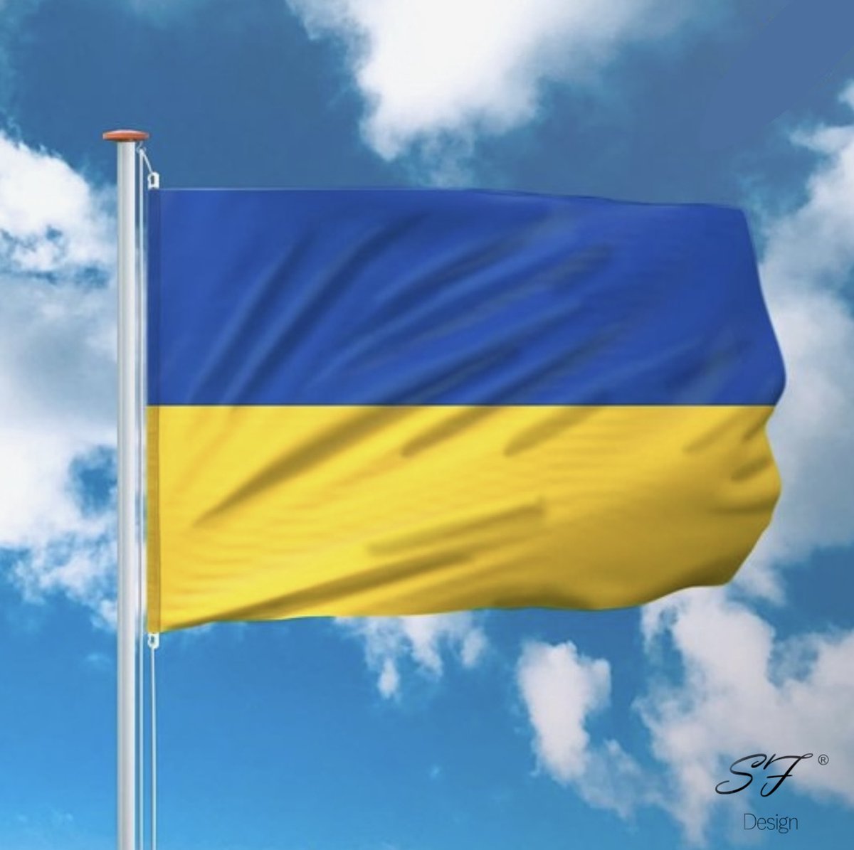 StefanFrancis® Vlag Oekraïne - Ukraine flag - Oekraiense vlag- Oekraine -90/150cm