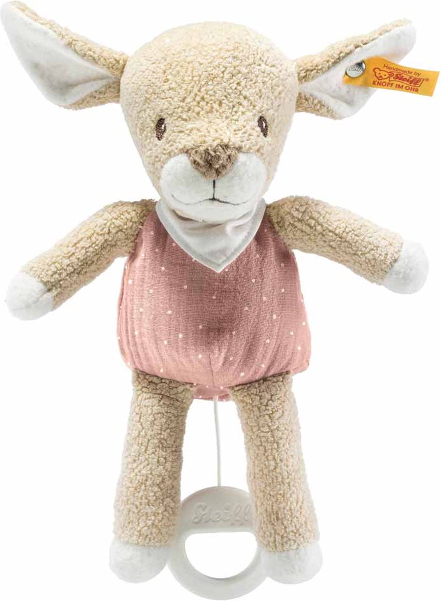 Steiff GOTS Raja hert met speeldoosje 22 cm. EAN 242441