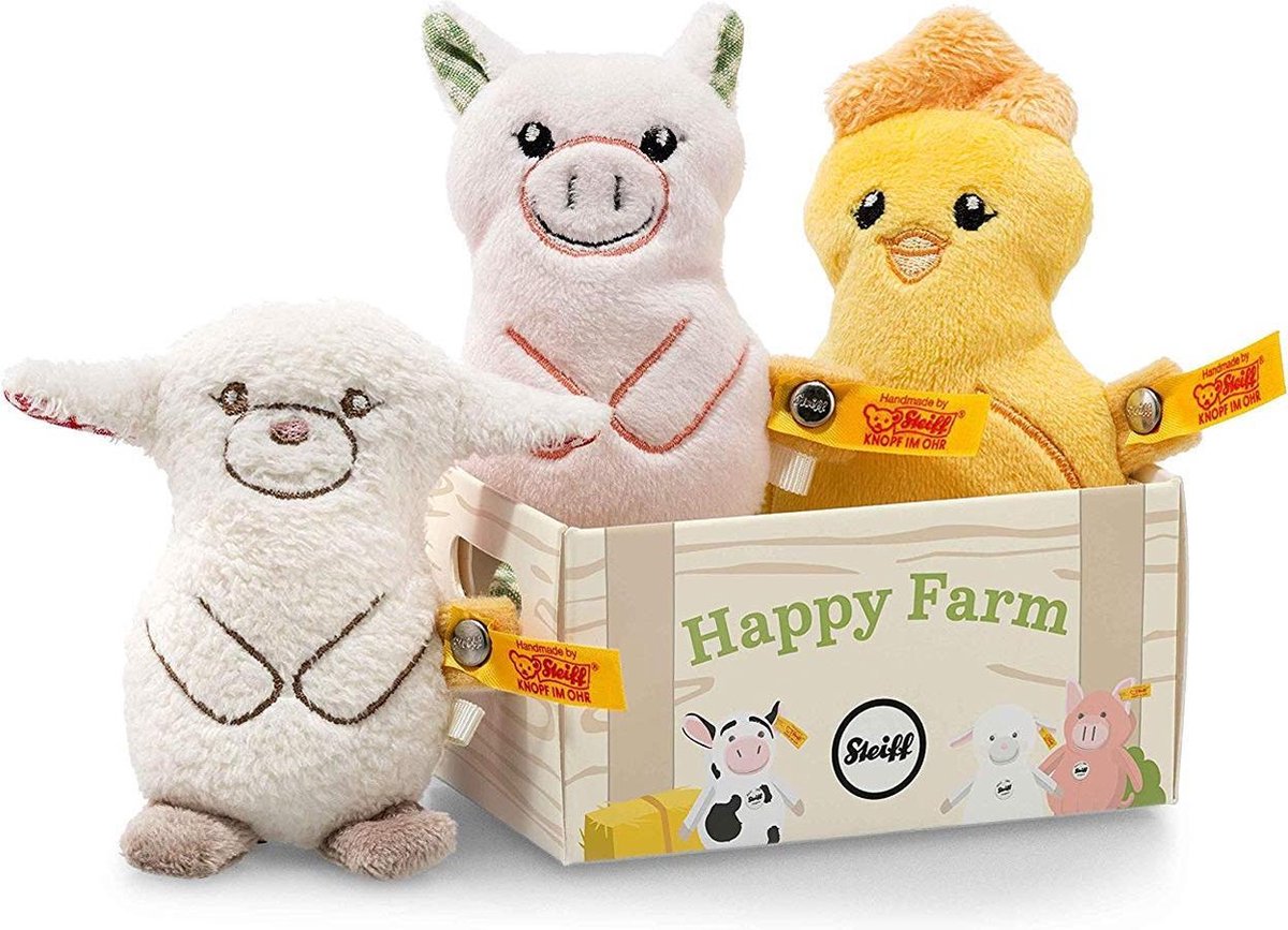 Steiff Happy Farm Mini band yellow/pale pink/cream