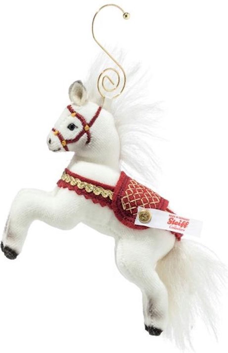 Steiff Kerstmis paard ornament 10 cm. EAN 006920