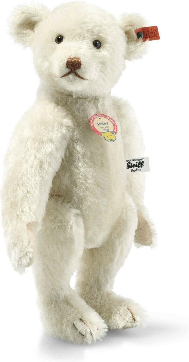 Steiff Teddy bear Petsy replica 1928, white