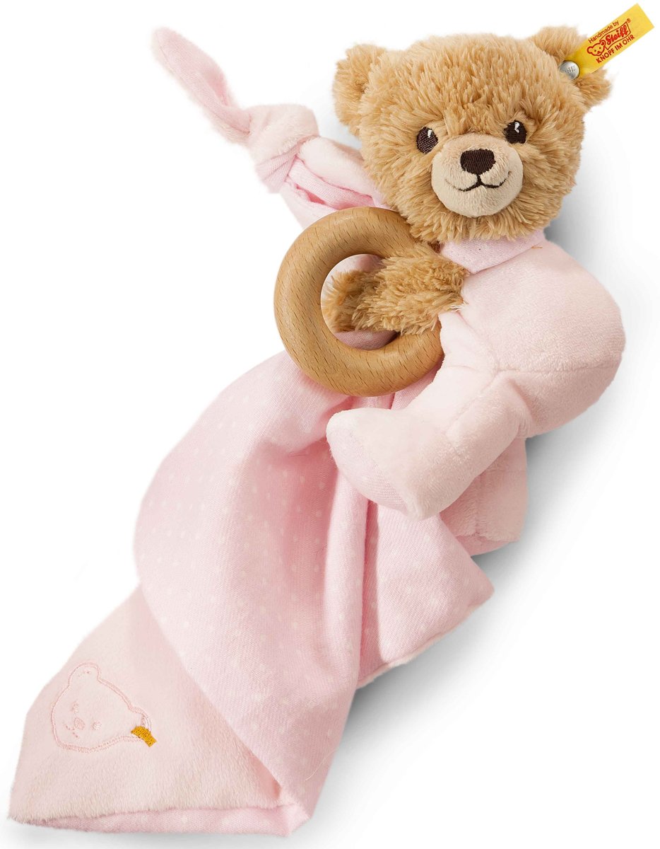 Steiff babyknuffel met doekje en rammelaar 16cm