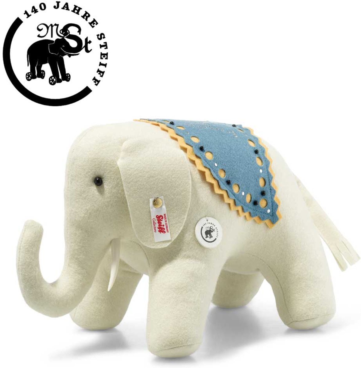 Steiff vilten olifant 29 cm. EAN 006173