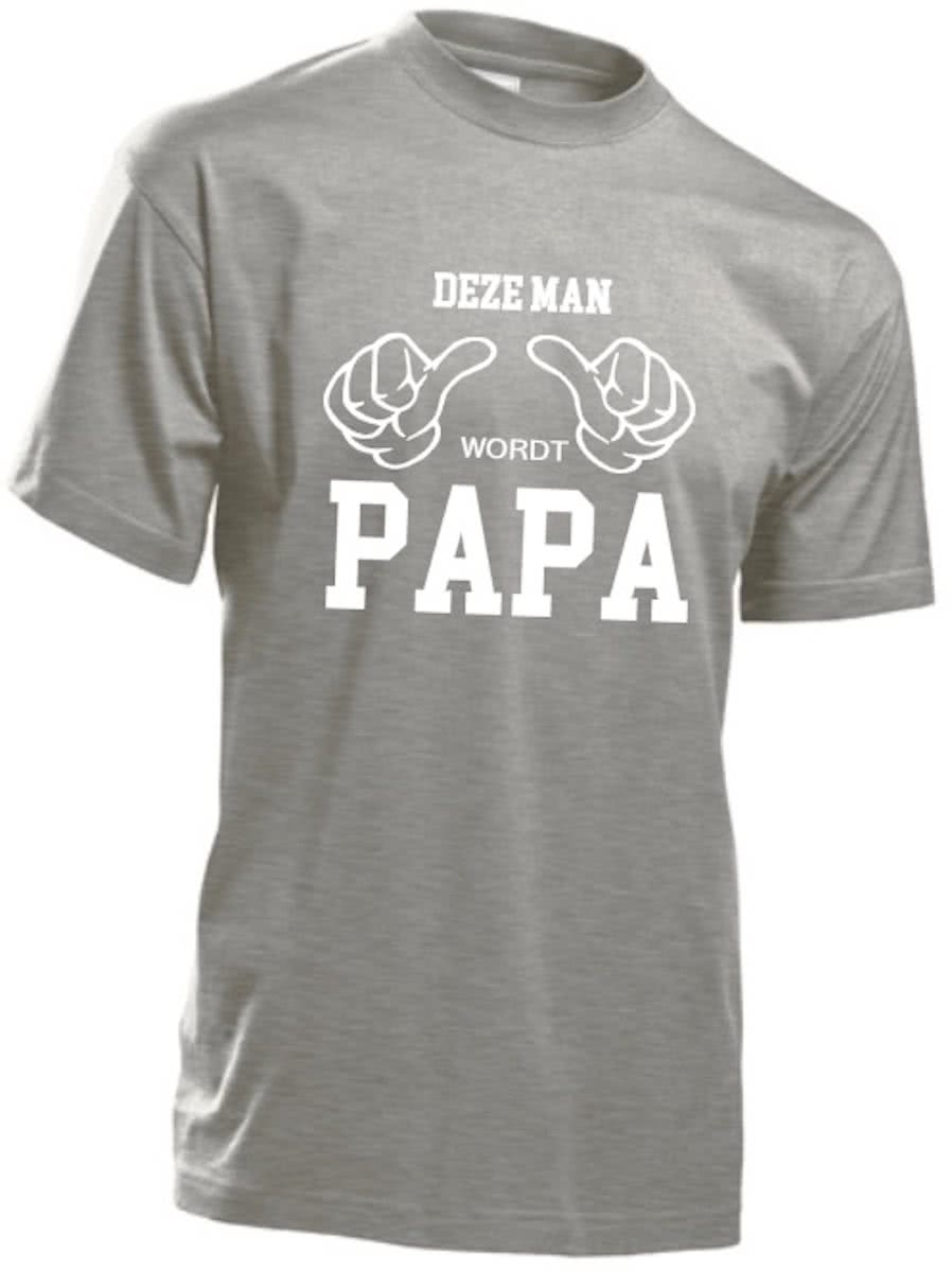 T-shirt maat S Deze man wordt papa