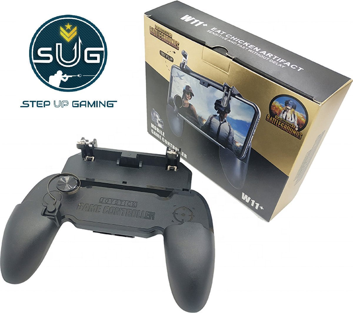 Step Up Gaming Mobiele Telefoon controller - Universele Gamepad - Smartphone game knoppen - PUBG - Fortnite - COD Mobile - Joystick L1 R1 - Geschikt voor iOS/Android