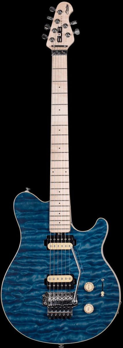 Sterling by MusicMan SUB Axis AX4 blauwe electrische gitaar