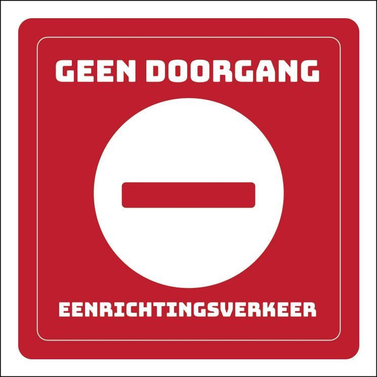 Geen Doorgang / Eenrichtingsverkeer - Vloersticker